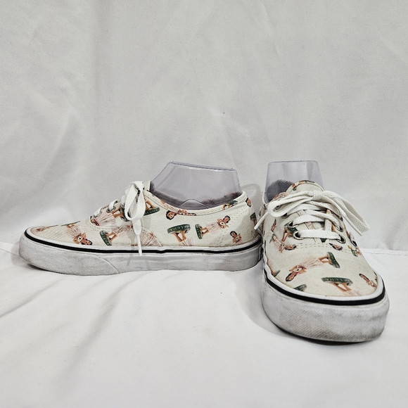 Vans off the wall hula girl print sneakers shoes women's size 7 - Picture 4 of 12